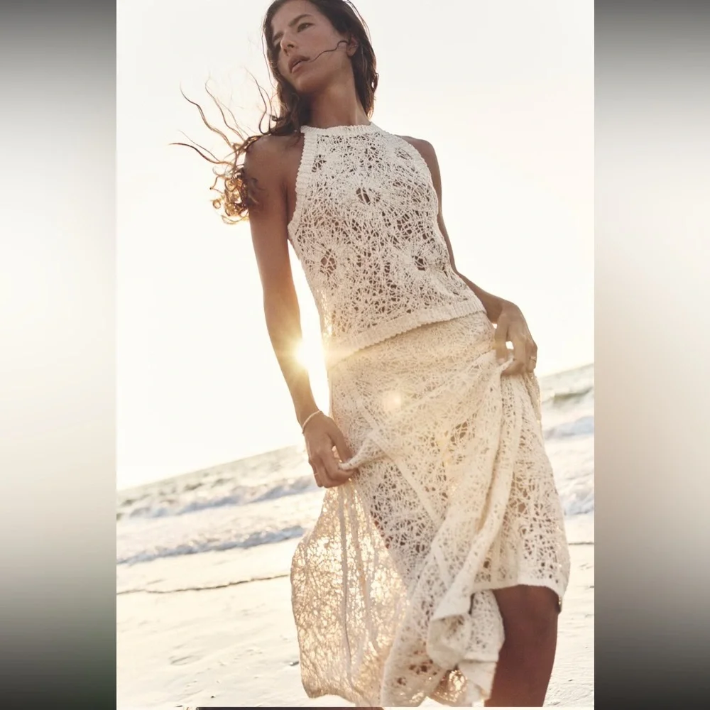 Zara crochet halter top 2025 - Picture 5 of 14